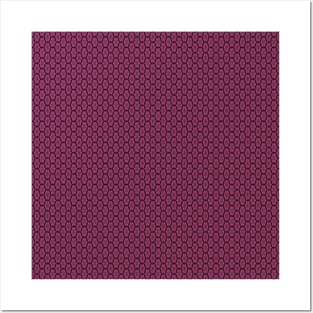 Purple Hexagonal pattern Posters and Art